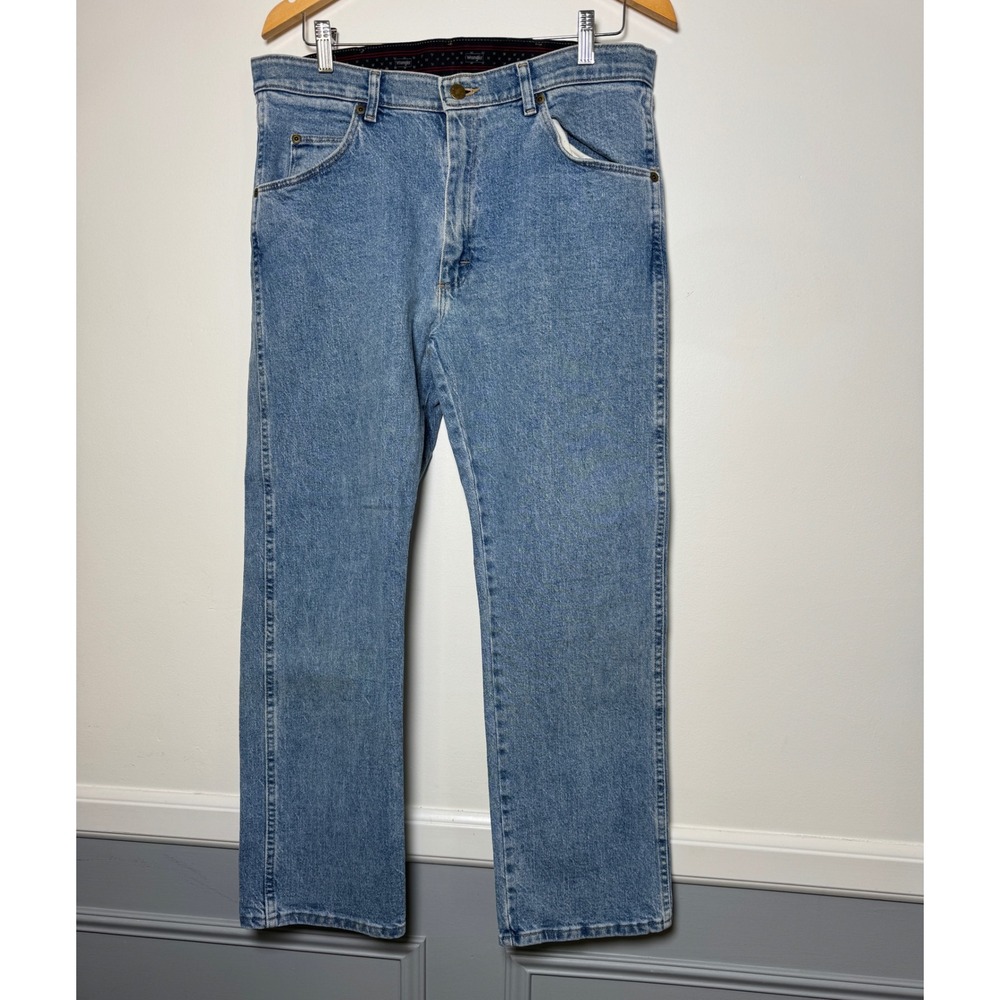 Wrangler Authentics Regular Fit Jeans Mens 34x29 Medium Wash Blue 855 Stretch